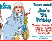 Dr Seuss Birthday Party Invitation, Dr Seuss Printable Invitation