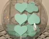 SALE - Mint paper 3Layers hearts garland - paper garland, wedding garland, bridal shower, 11.50 FEET garland. Temporary Sale