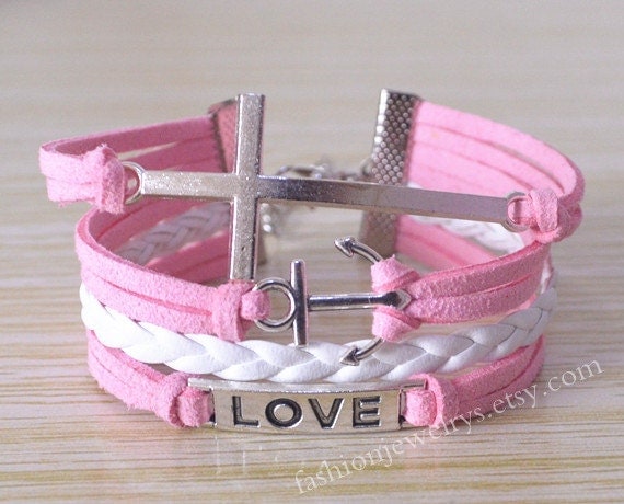 Buy cute gifts for girlfriends - bracelet, infinity bracelet, love bracelet, cross bracelet,  anchor cute bracelet,  leather bracelet, girlfriend gift