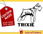 Personalized Miniature Schnauzer Breed Vinyl Decal with Your Dogs Name - Any Color - Custom Dog Sticker