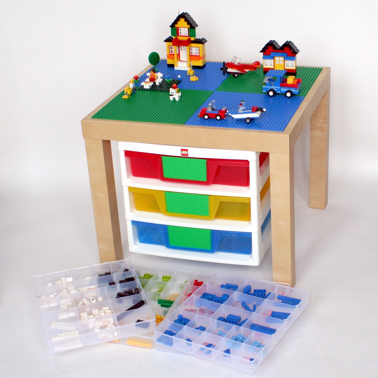 lego three drawer storage unit