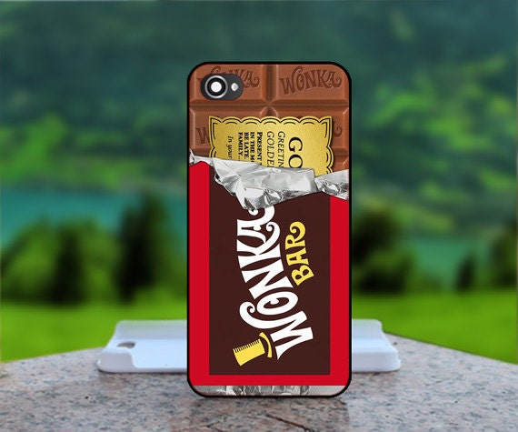 Golden Ticket Wonka Bar Choco  - Photo Print in Hard Case - For iPhone 4 / 4s Case , iPhone 5 Case - White Case, Black Case (CHOOSE OPTION )
