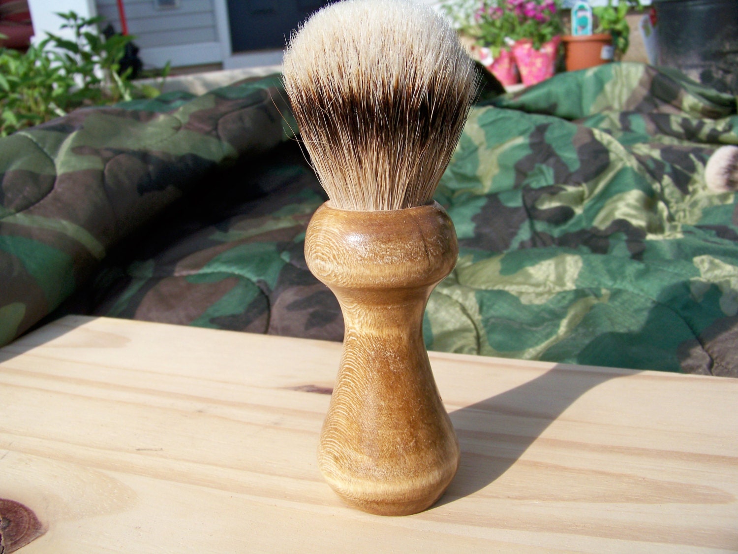Holly wood Shaving Brush - High quality Silvertip Badger - Wetshaving