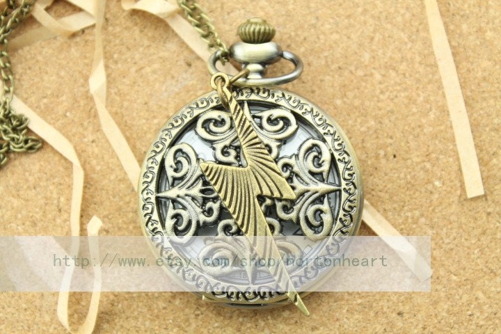 antique pocket watch necklace with Harry Porter lightning mens jewellery