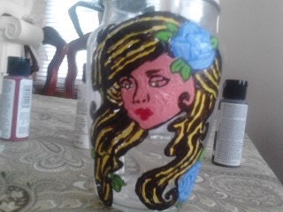beautiful girl on a vase
