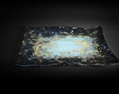 Handmade Multi Color Organic Shaped Plate. Ceramics by Roy Hsu.