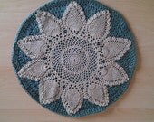 Upcycled crochet pot holder with Vintage Crochet Doily