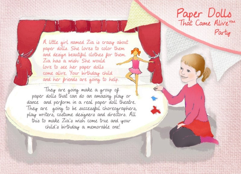 Complete kids birthday party in a booklet: The Paper Dolls That Came Alive Il_570xn