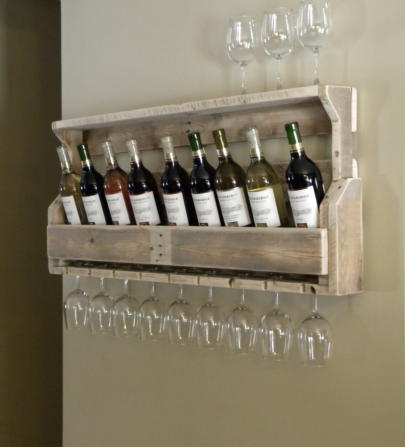 Pallet Wood, Pallet Wine Rack, Unique Wine Rack, Rustic Decor 