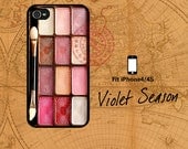 Eyeshadow Makeup Set  Iphone 4 case, Iphone 4S case, Plastic hard case, Waterproof iphone case
