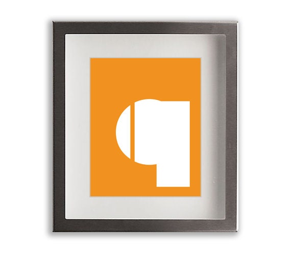 Q Abstract Letter Art Print - 8x10, letter, font, nursery art, typography, modern art, home decor, initials, monogram, wedding gift
