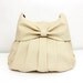 SALE - 10%off Handmade Canvas Bag/ Diaper bag/ Shoulder bag/ Hobo bag/ Tote/ Purse/ Everyday bag/ Double Straps/ Bow bag - Cream - Bella