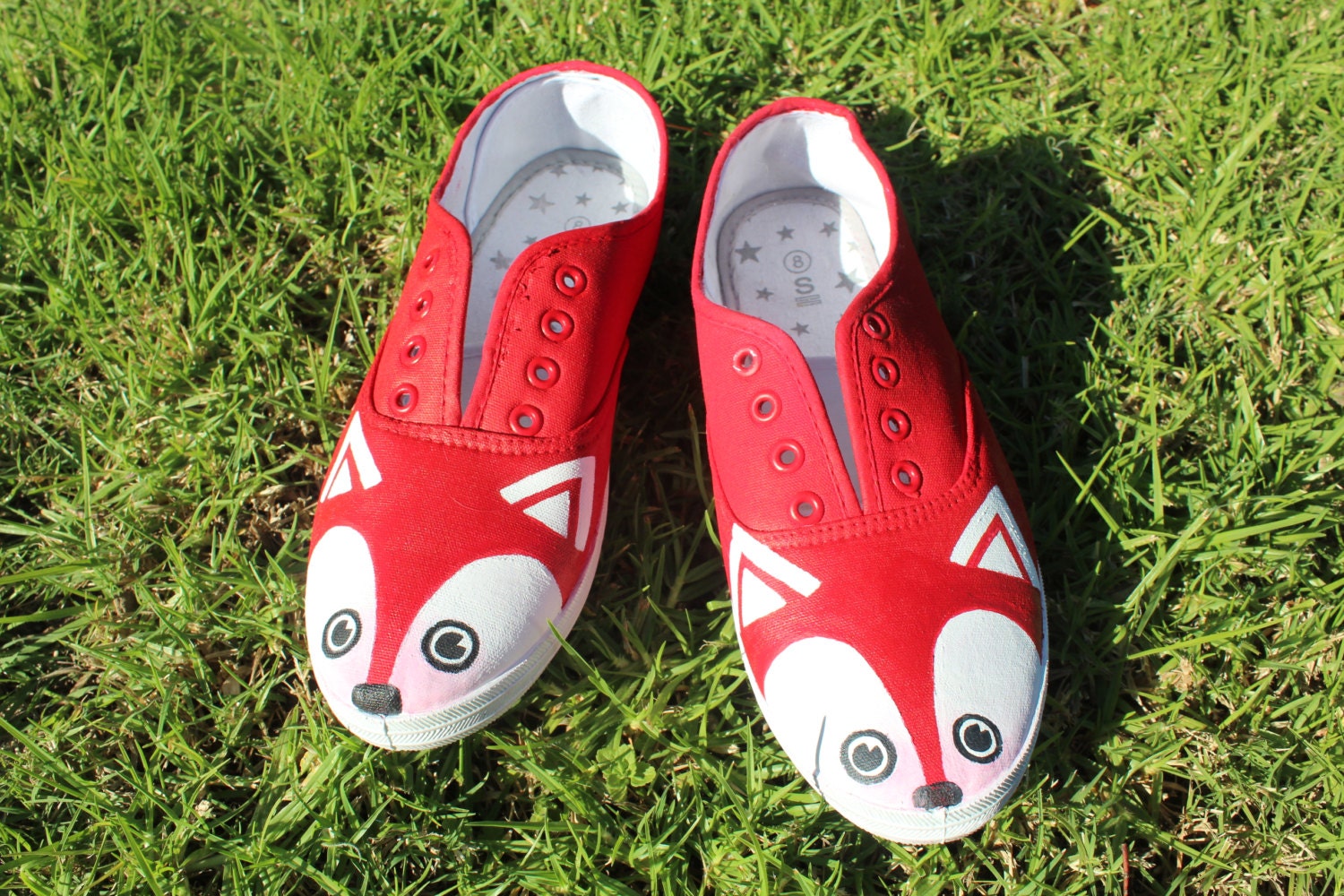 Hand Painted Fox Shoes