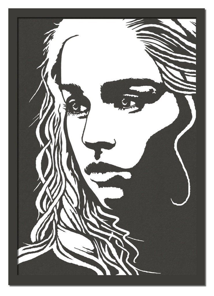 Printed Greeting Card: Game of Thrones' Daenerys Targaryen, A5 size.