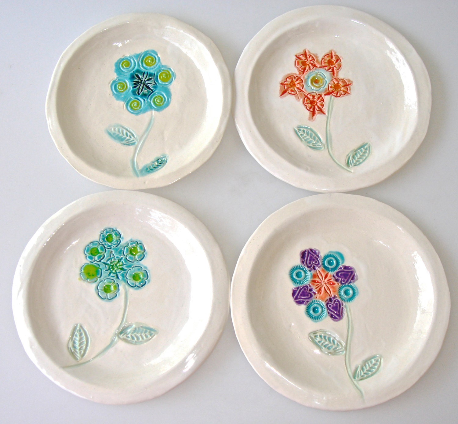 Items similar to Dessert Plate Set, small plates, appetizer dishes