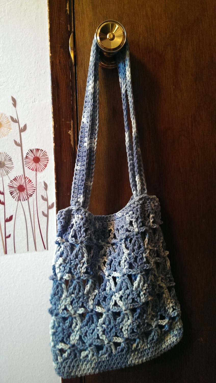 Cornflower Blue Crochet Tote