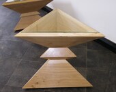 Unique and Exclusive Solid Oak Designer Coffee Table Side Table