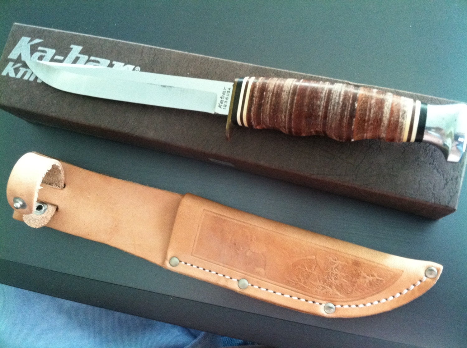 Vintage 1970 S KA BAR Fixed Blade Hunting Knife