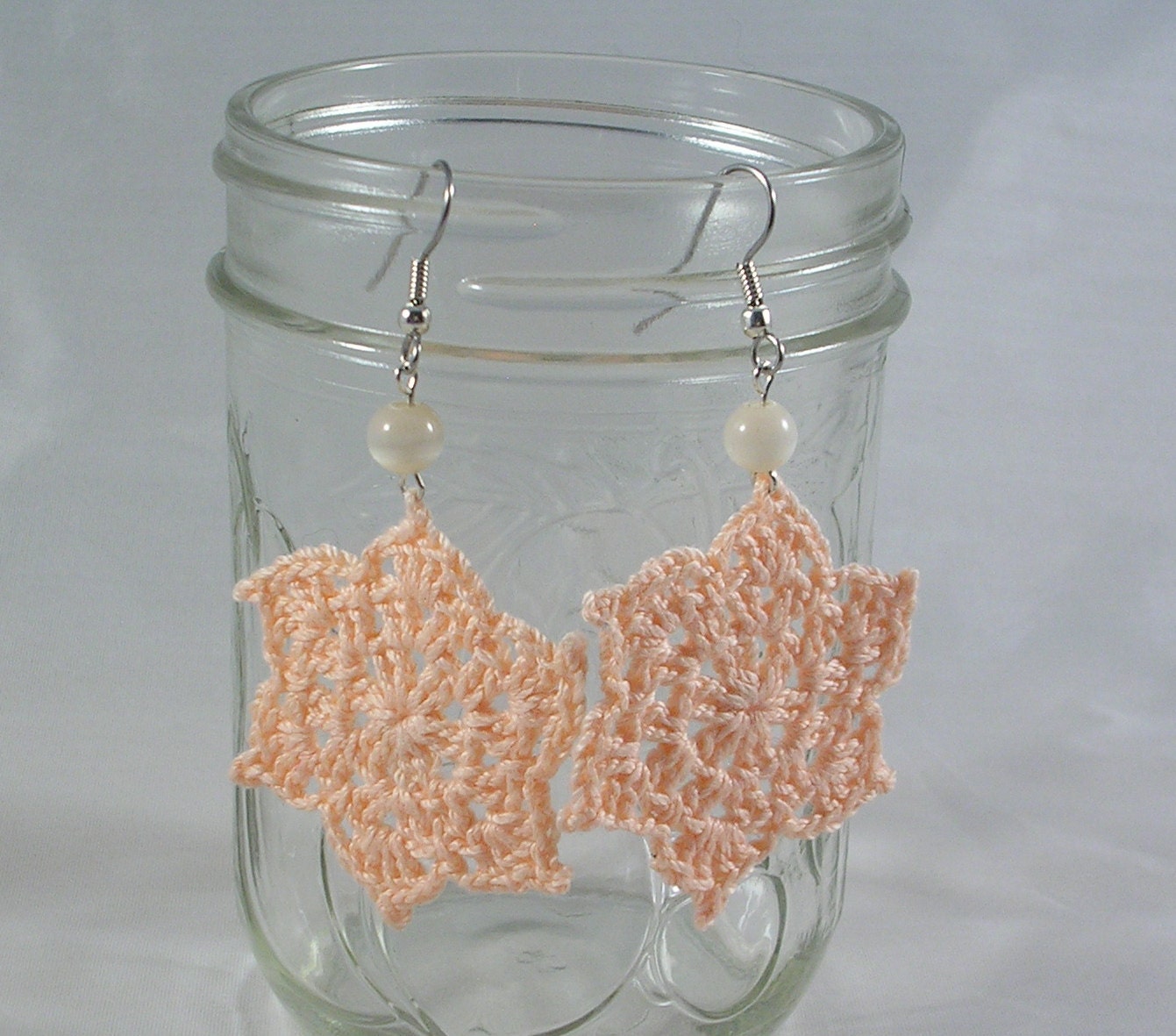 Ear Doilies in Peachy