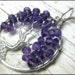 February Tree - Tree of Life Pendant in Amethyst Gemstone and Sterling Silver Wire Wrapped February Birthday Baby Gift for Her