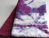 ICE CRYSTALS hand dyed, hand stitched rayon scarflette