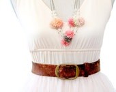 Pom Pom and Crystal Statement Necklace