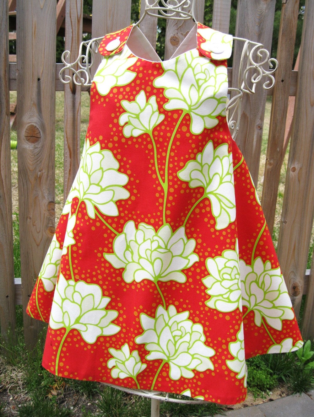 3T Pinafore Wrap Around Dress Summer Blooms