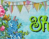 Beautiful Vintage Bird and Nest Vintage Style Etsy Shop Banner by Sea Dream Studio