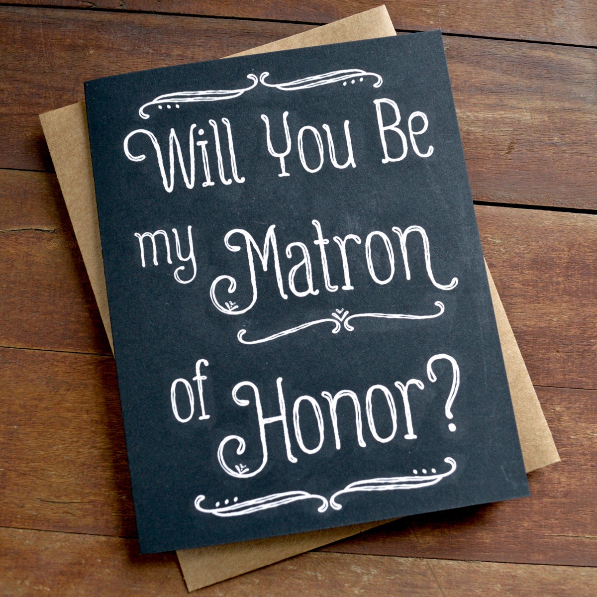 Will You Be My Matron of Honor Card - Wedding Party Card - Bridesmaid card