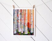 Birch Trees - archival 11 x 14 inch reproduction of oil painting