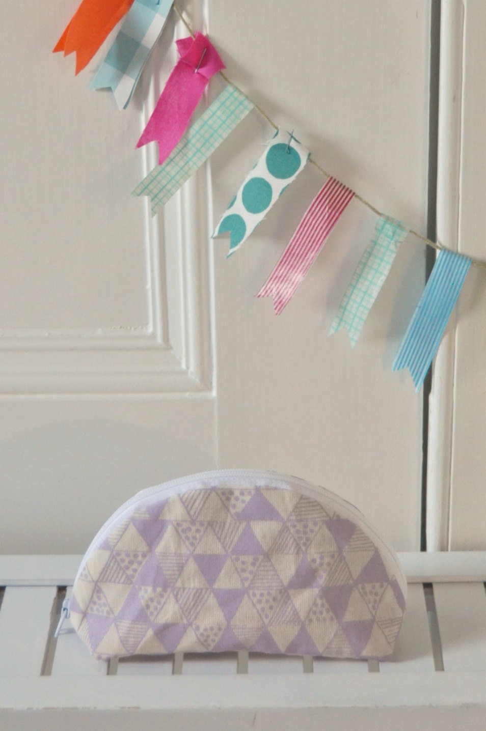 Lilac Triangle Mania Dumpling Pouch