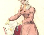 Original Lady's Magazine 1826 Fashion Plate: Morning Dress