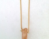 Peachy Keen Crystal Necklace
