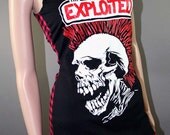 The Exploited Punk Rock Checker Tank Corset Top