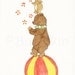 Children's Art - The Flower Jugglers - Archival Print with Bear & Bunny