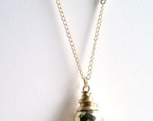 Drop of Gold Necklace on Goldfilled Chain