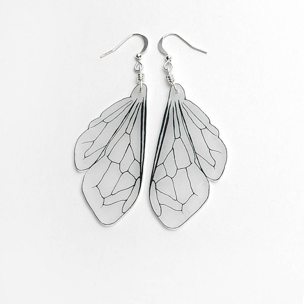 Honey bee wing dangle earrings