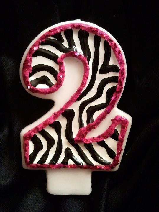 Animal Zebra Leopard Print Candle - Custom Blingy Birthday Candle Il_570xn