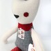 Plush Cat / Soft Doll / Stuffed Animal / Astrid the Cat / Art Doll / Kids Toy / Handmade Plushie