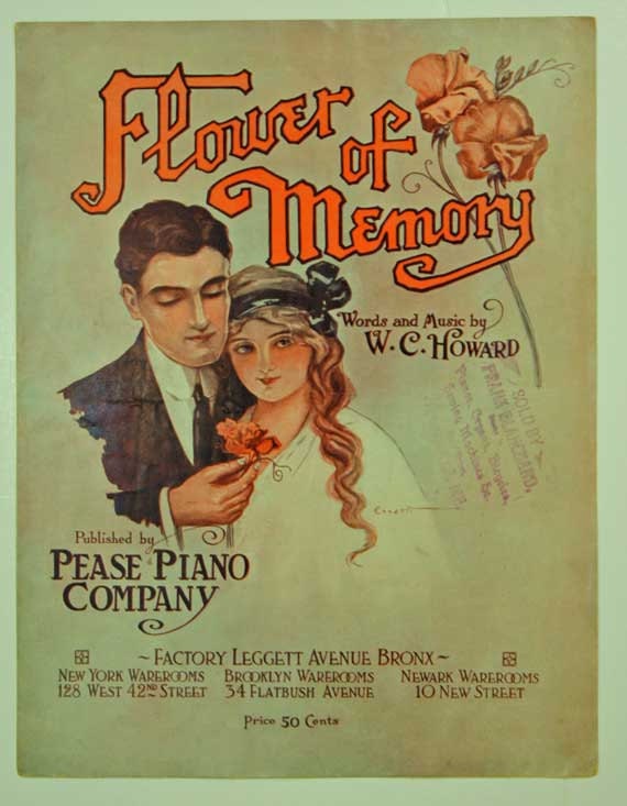 Vintage Sheet Music Flowers of Memory 1911 tune