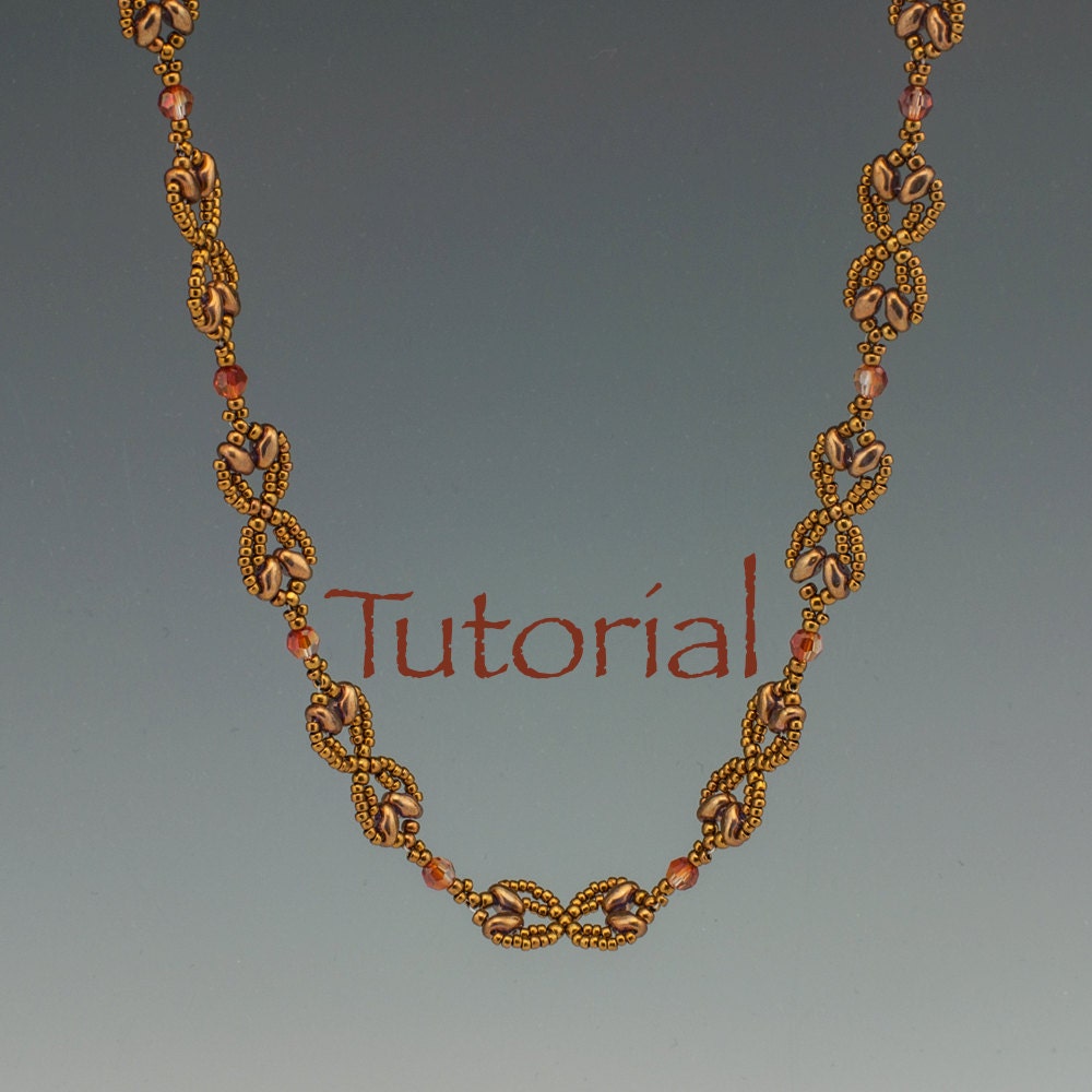 Beadweaving Pattern Nouveau SuperDuo Chain Tutorial Digital Download