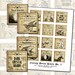 Antique Fantasy Potion Labels III 2x2 inch digital collage sheet inchies 50mm square moon bluebird toadstool dapple horse snowflakes