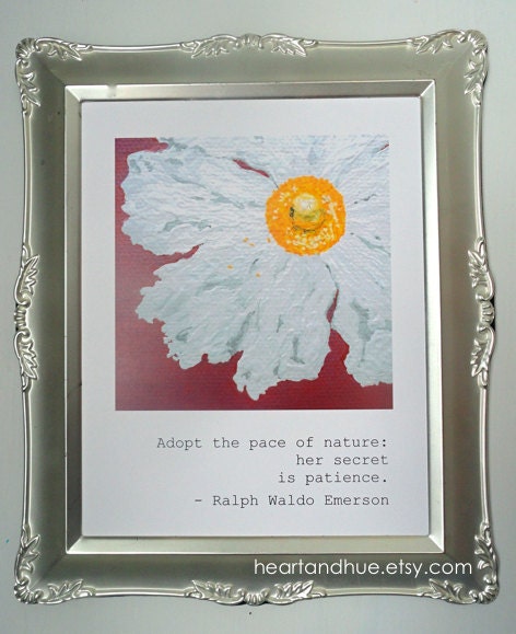 Ralph Waldo Emerson Quote / Poppy (8.5 x 11 Print)