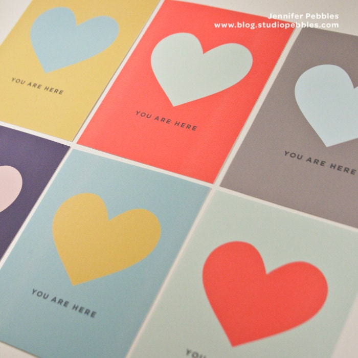 3"x 4" Printable You Are Here Notes by Studio Pebbles