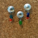 Mercury or not dime earrings sterling silver, lapis, turquoise, trade bead