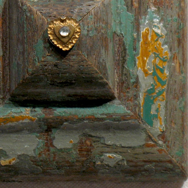 Let's Fall In Love  - Mixed Media Art - Wood Collage with Secret Compartment - Celebratory - Romantic Love Keepsake -  Wall Art