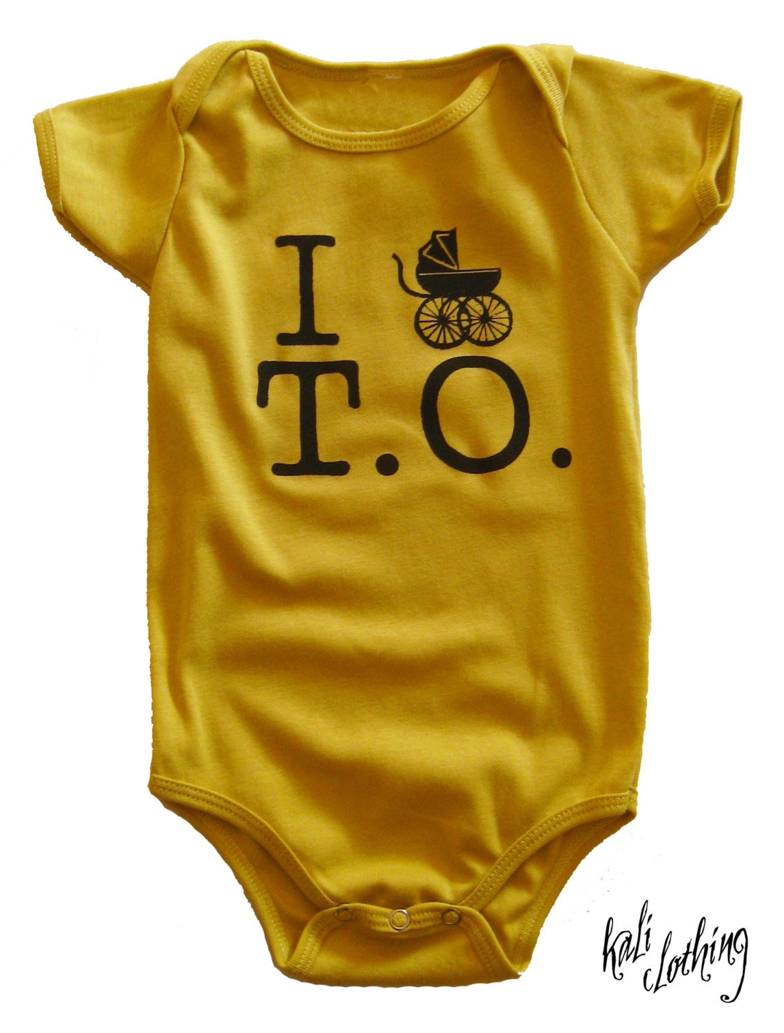 I "Stroll" TO Baby Organic Onesie - Blue - 12-18 months