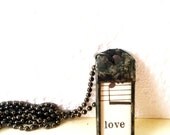 Vintage Sheet Music Pendant, Love Necklace, Soldered Music Charm, Soldered Sheet Music, Soldered Glass Necklace, Love Pendant