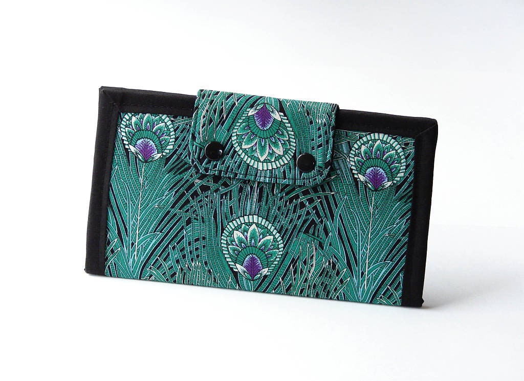 Peacock Feathers Clutch Wallet