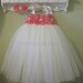 Light Coral Flower Girl Tutu Dress, Coral Tutu Dress , Apricot and IVORY SEWN Tutu Girls Dresses, Custom Colors and Sizes - You Design It